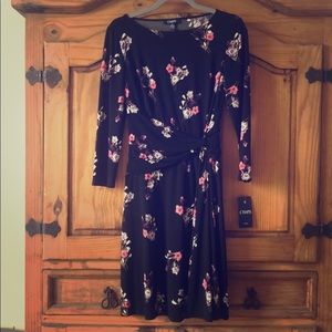 BNWT Chaps Black Floral Dress 🌸💝